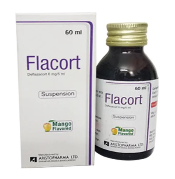 Pack Image: Flacort 6 mg Suspension (60 ml bottle)