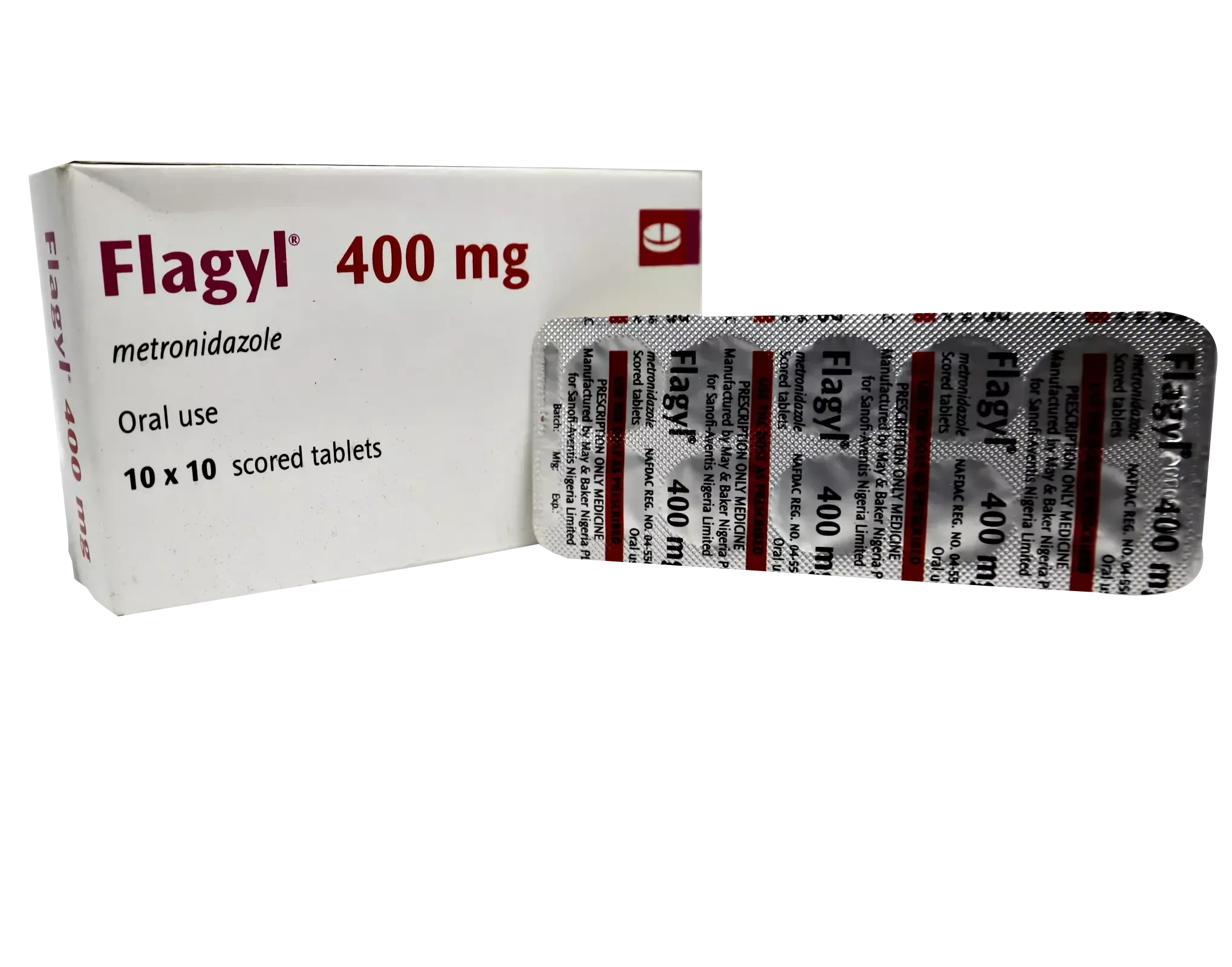 Pack Image: Flagyl 400 mg Tablet (30 x 10)