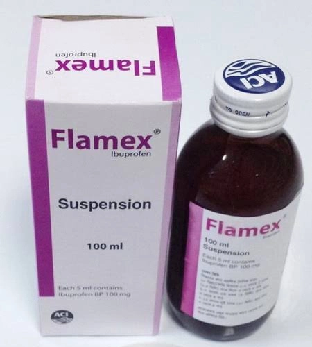 Pack Image: Flamex 100 mg Suspension (100 ml bottle)