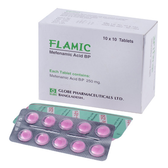 Pack Image: Flamic 250 mg Tablet (10 x 10)