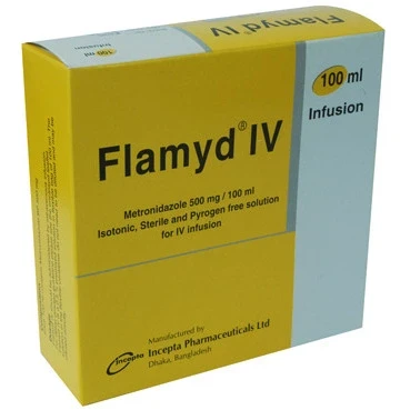 Pack Image: Flamyd 500 mg Injection (100 ml bottle)