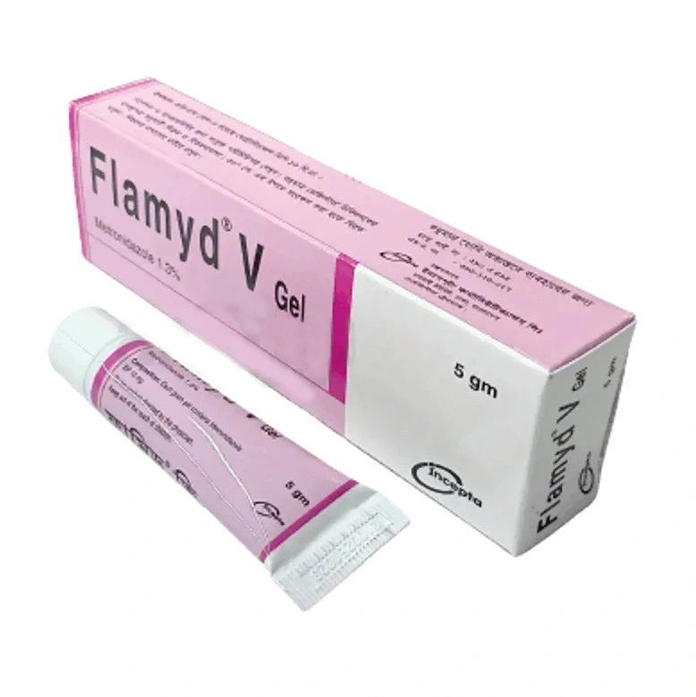 Pack Image: Flamyd V 1.3% Vaginal Gel (5 gm tube)