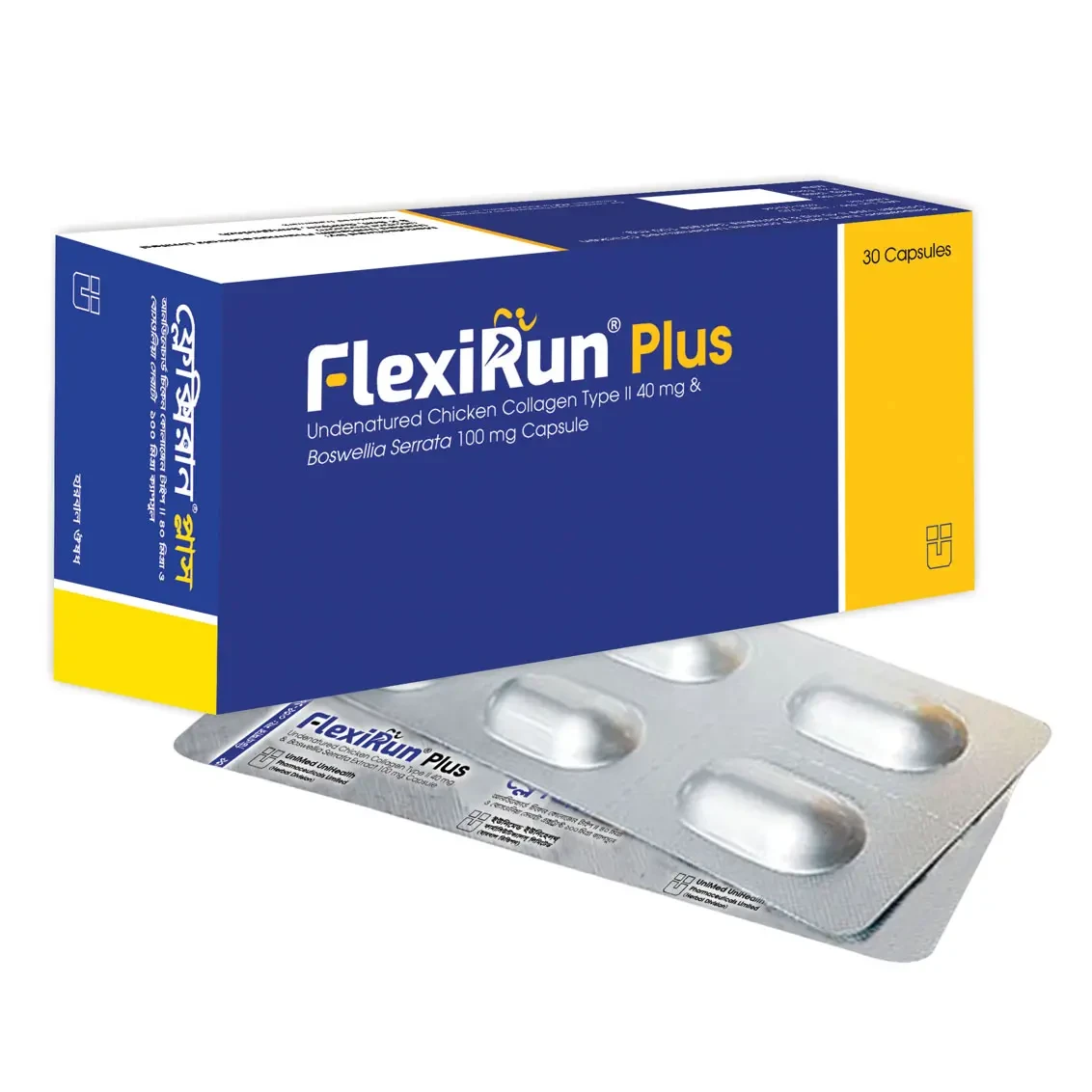 Pack Image: FlexiRun Plus 40 mg Capsule (5 x 6)