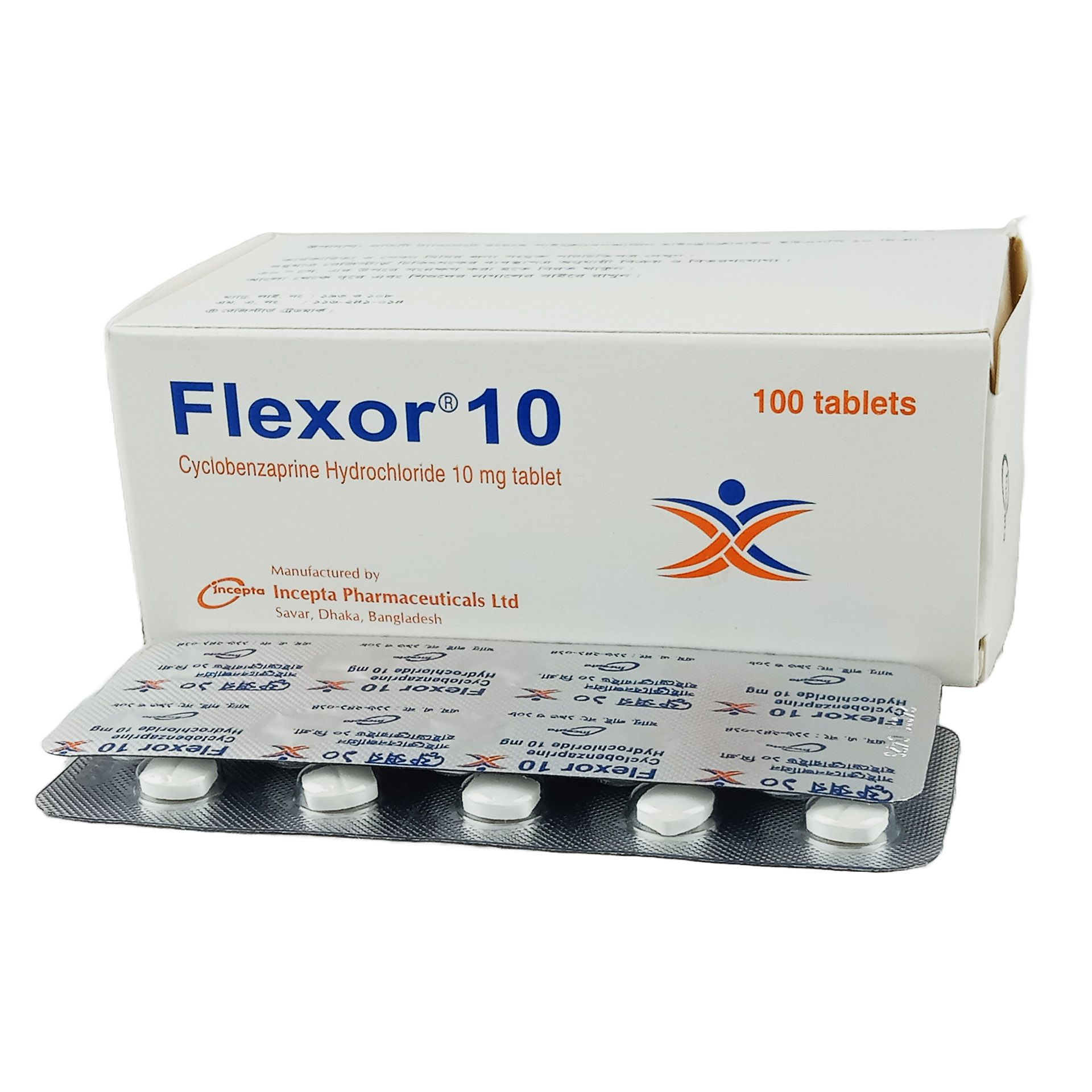 Pack Image: Flexor 10 mg Tablet (10 x 10)