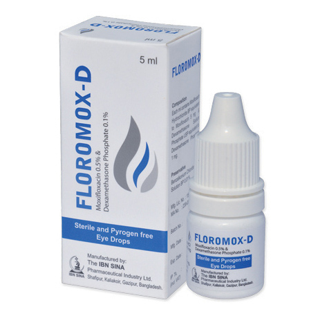 Pack Image: Floromox-D 0.5% 0.1% Eye Drop (5 ml drop)