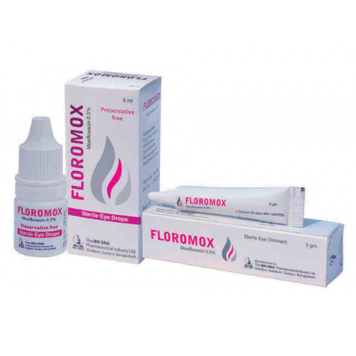Pack Image: Floromox 0.5% Eye Ointment (5 gm tube)