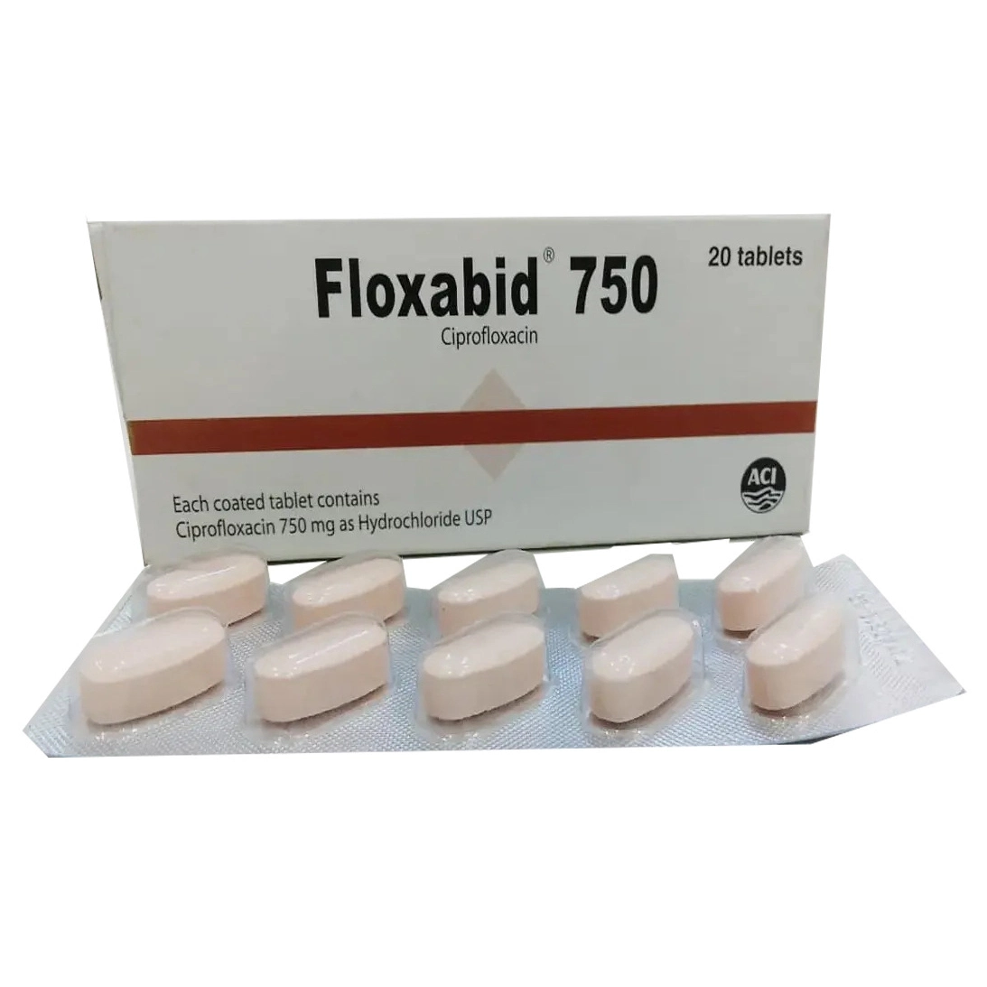 Pack Image: Floxabid 750 mg Tablet (2 x 10)