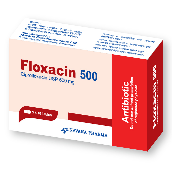 Pack Image: Floxacin 500 mg Tablet (3 x 10)