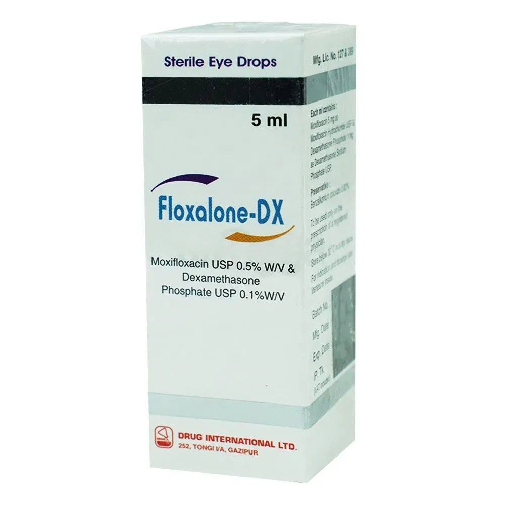 Pack Image: Floxalone-DX 0.5% 0.1% Eye Drop (5 ml drop)