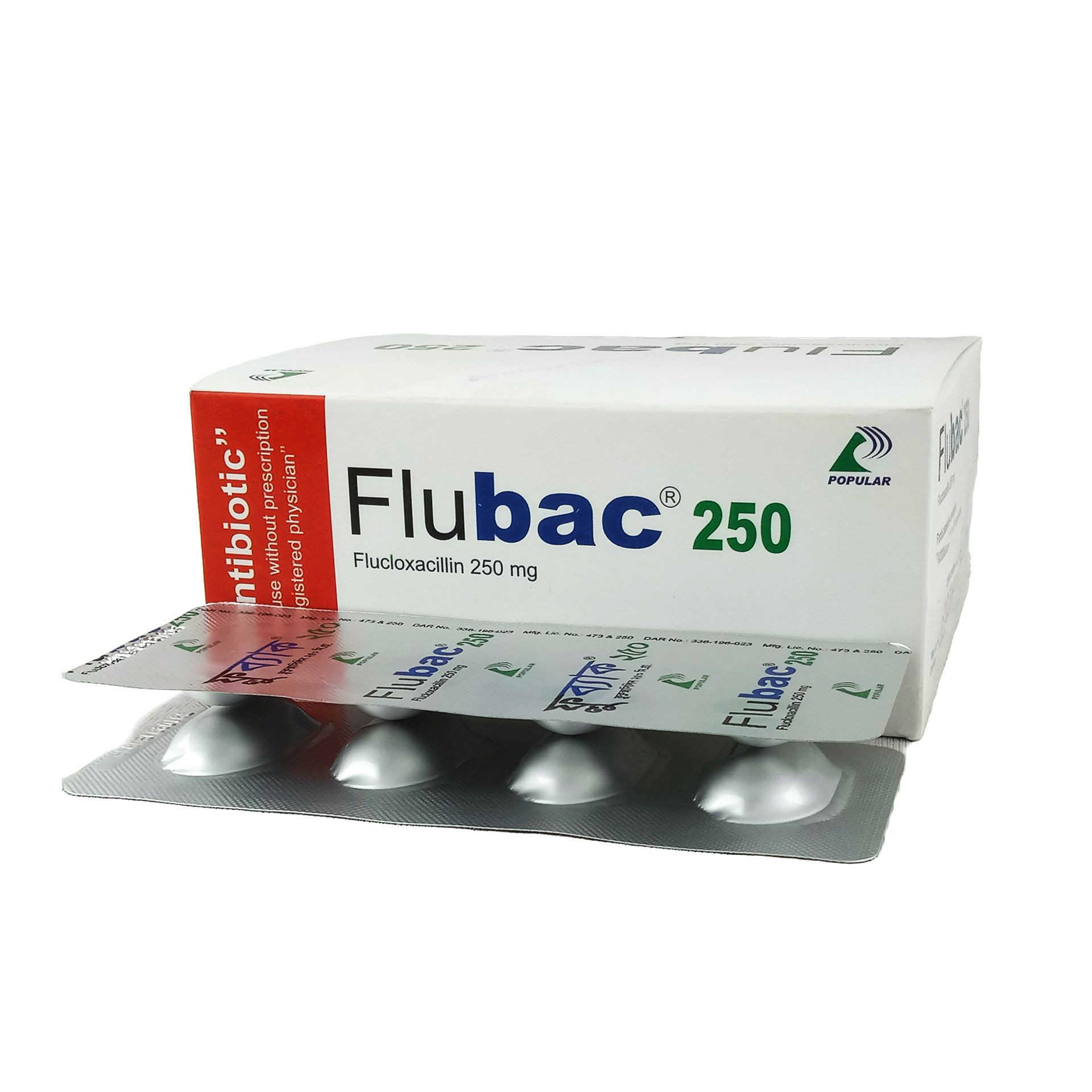 Pack Image: Flubac 250 mg Capsule (13 x 4)
