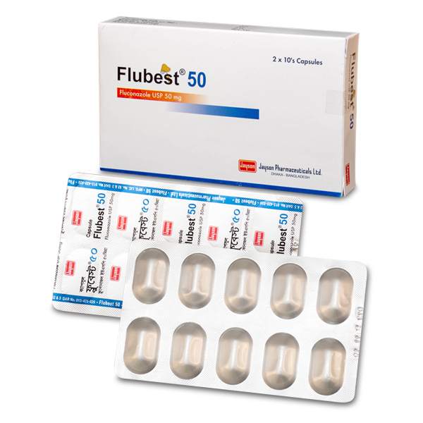 Pack Image: Flubest 50 mg Capsule (2 x 10)