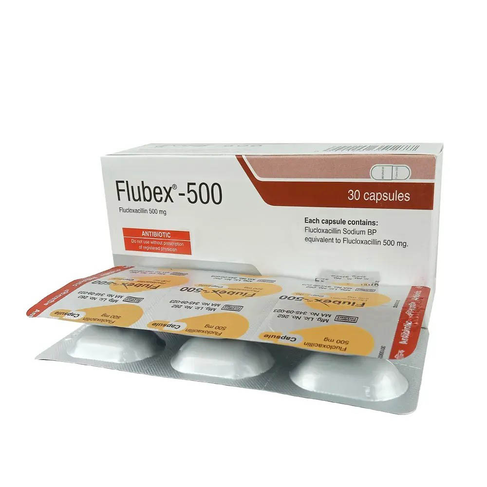 Pack Image: Flubex 500 mg Capsule (5 x 6)