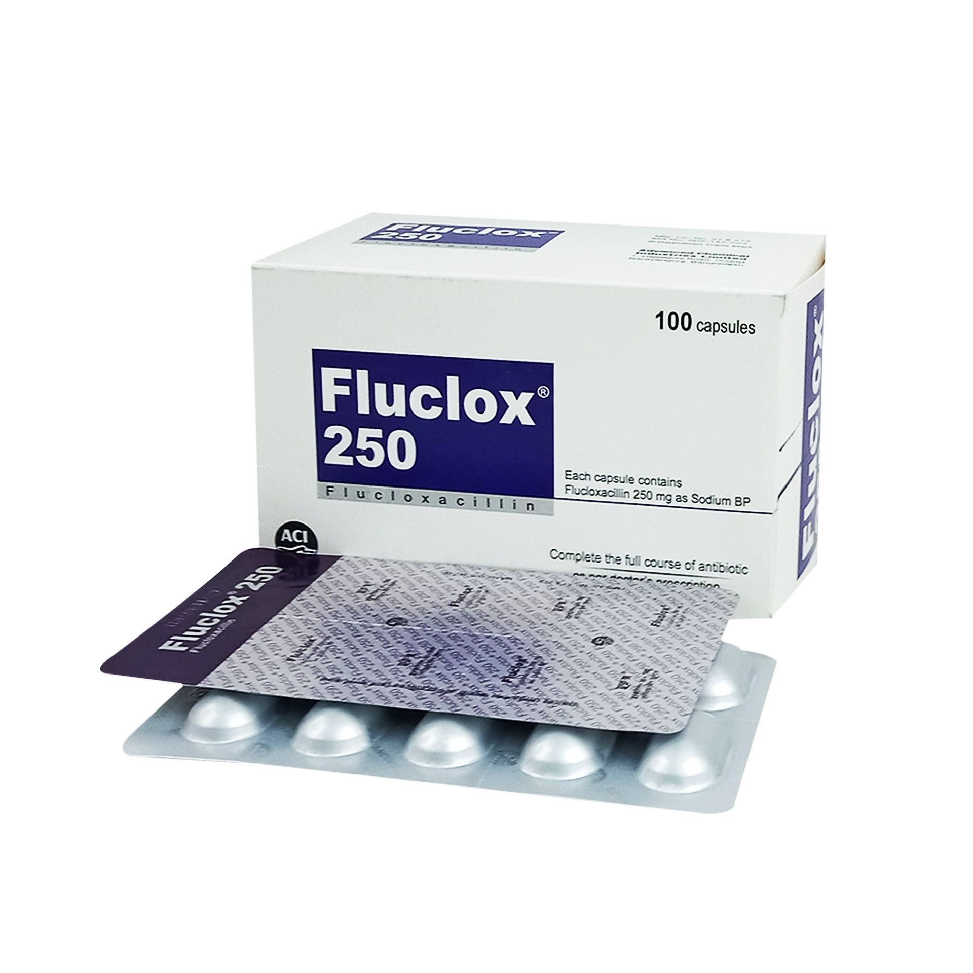 Pack Image: Fluclox 250 mg Capsule (10 x 10)