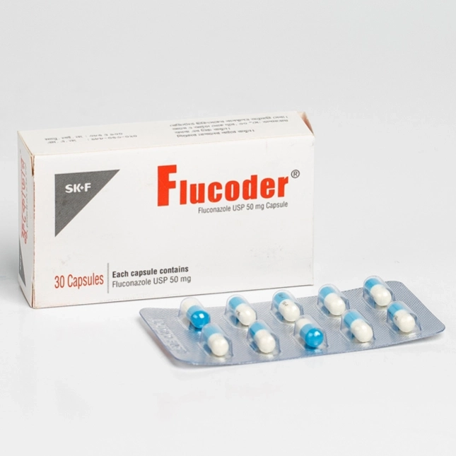 Pack Image: Flucoder 50 mg Capsule (3 x 10)