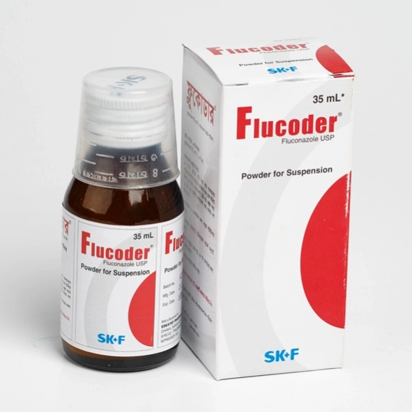 Pack Image: Flucoder 50 mg Suspension (35 ml bottle)