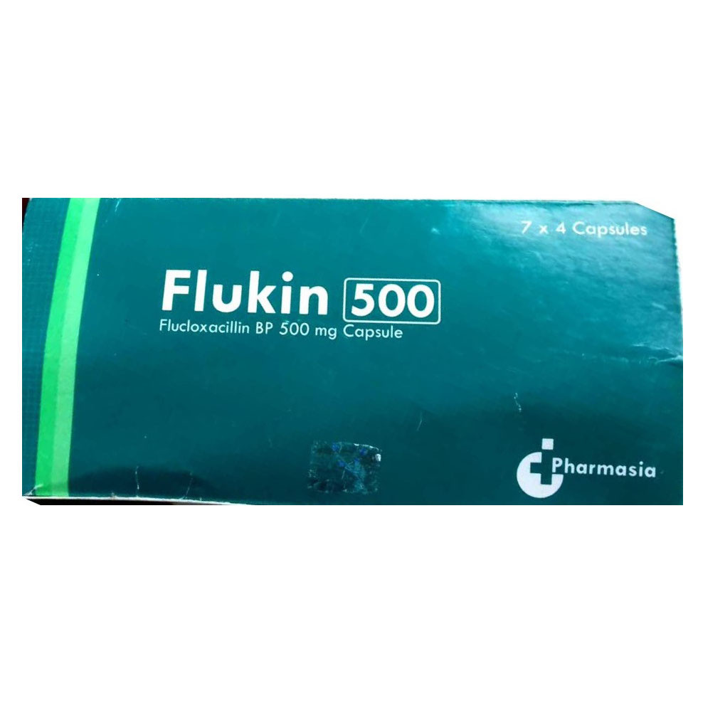 Pack Image: Flukin 500 mg Capsule (7 x 4)