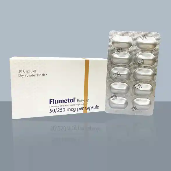Pack Image: Flumetol (with device) 50 mcg Inhalation Capsule (3 x 10)