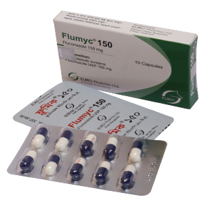 Pack Image: Flumyc 150 mg Capsule (1 x 10)