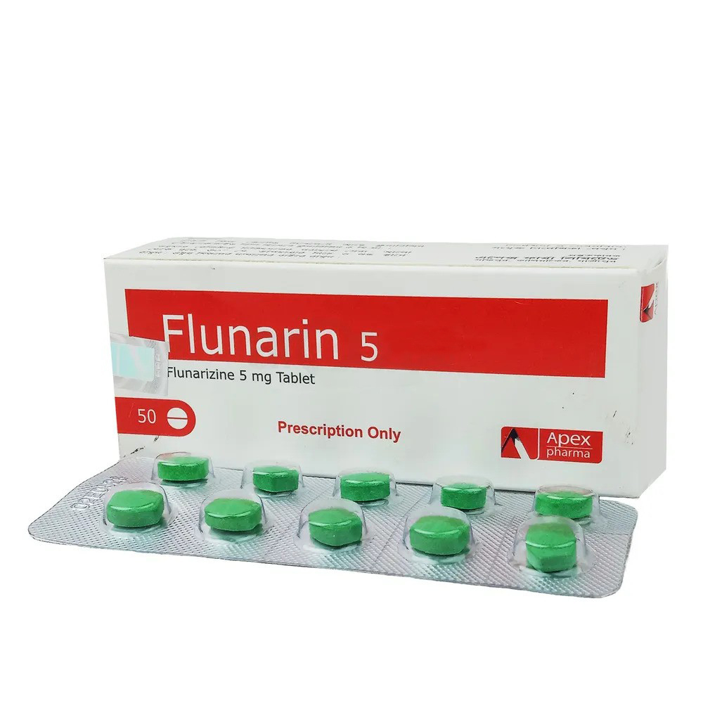 Pack Image: Flunarin 5 mg Tablet (5 x 10)