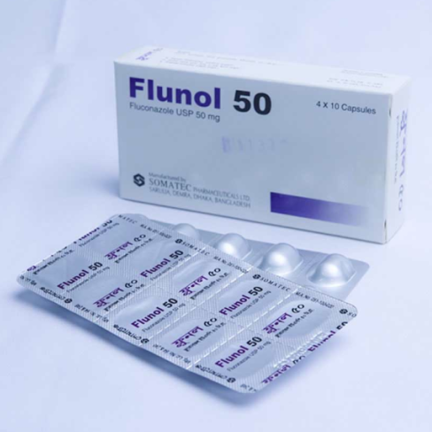 Pack Image: Flunol 50 mg Capsule (4 x 10)