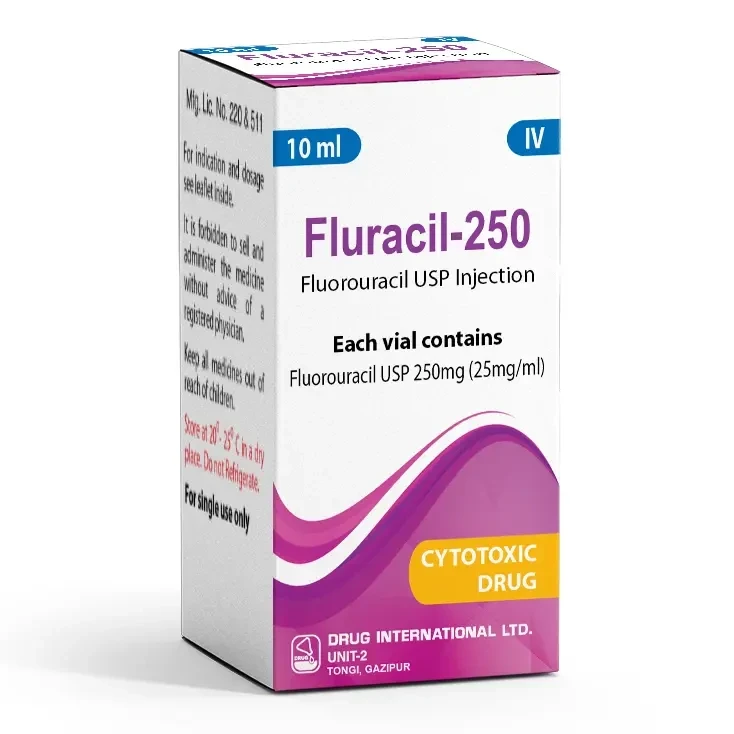 Pack Image: Fluracil 25 mg Injection (500 mg vial)
