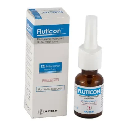 Pack Image: Fluticon 50 mcg Nasal Spray (120 metered sprays)