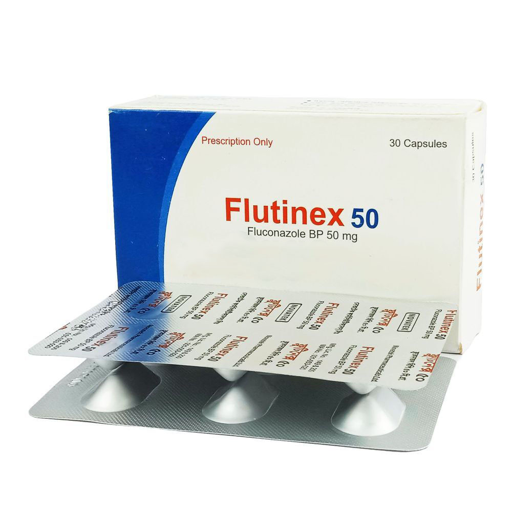 Pack Image: Flutinex 50 mg Capsule (3 x 10)