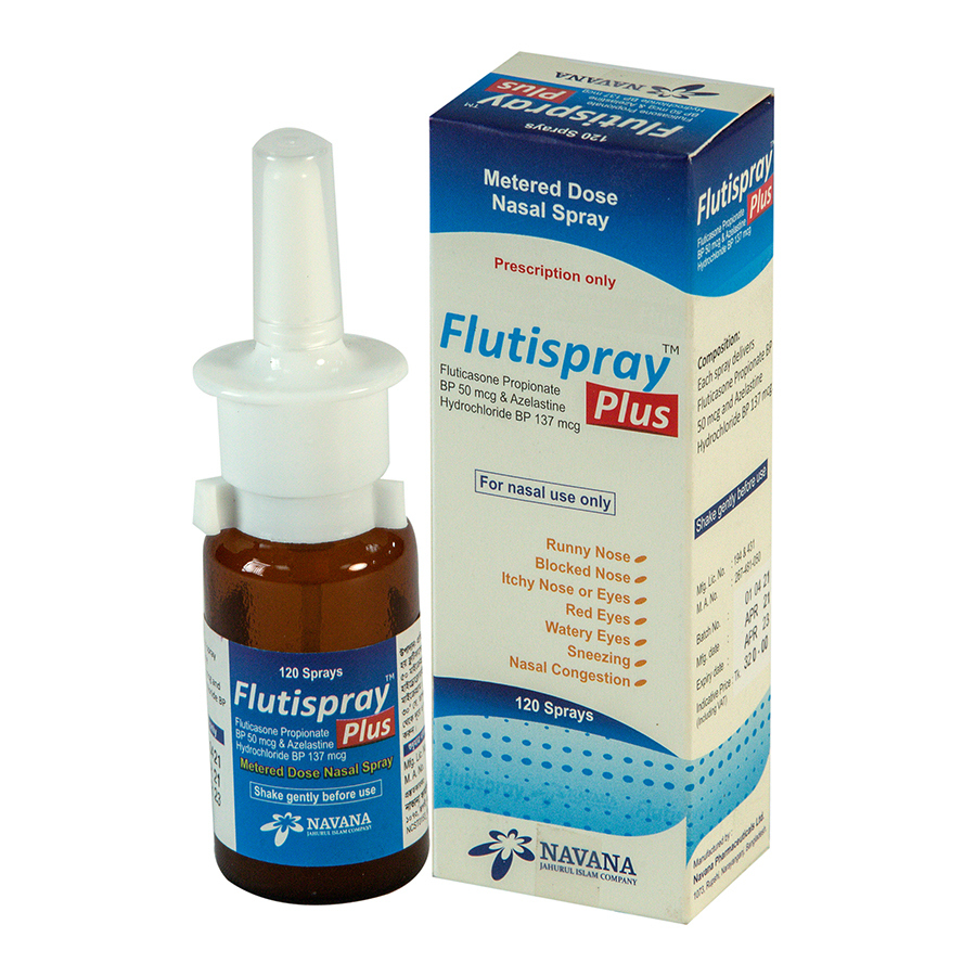 Pack Image: Flutispray Plus (137 mcg Nasal Spray (120 metered sprays)