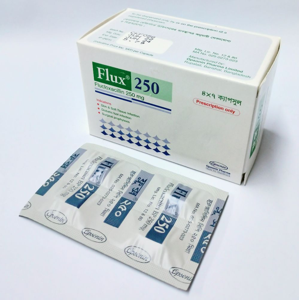 Pack Image: Flux 250 mg Capsule (7 x 4)