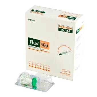Pack Image: Flux 500 mg Injection (500 mg vial)