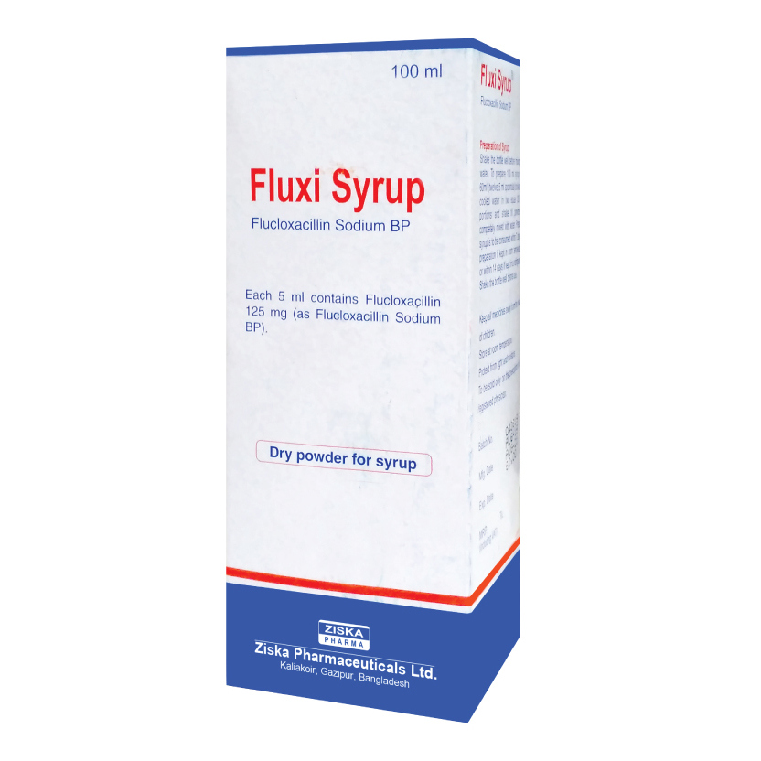 Pack Image: Fluxi 125 mg Suspension (100 ml bottle)