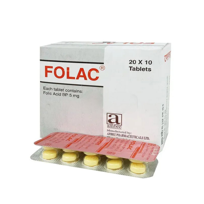 Pack Image: Folac 5 mg Tablet (20 x 10)