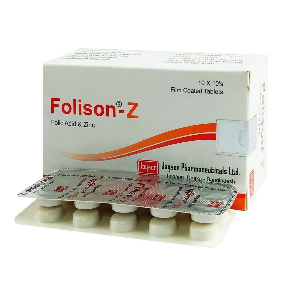 Pack Image: Folison-Z 5 mg Tablet (10 x 10)