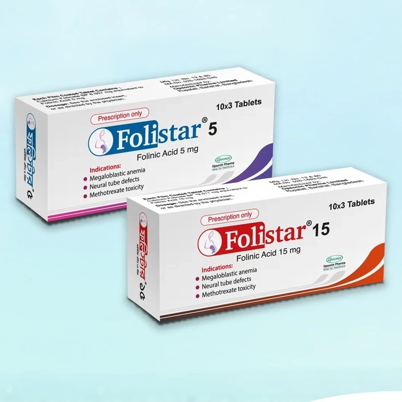 Pack Image: Folistar 5 mg Tablet (3 x 10)