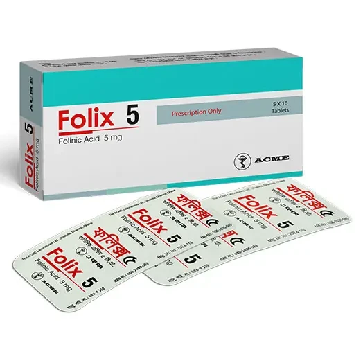 Pack Image: Folix 5 mg Tablet (5 x 10)