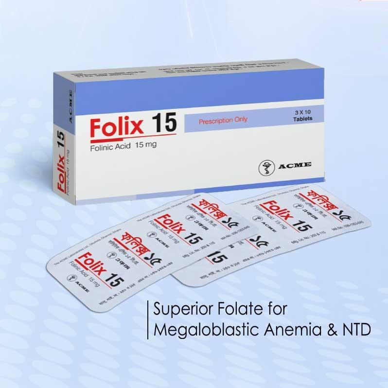 Pack Image: Folix 15 mg Tablet (3 x 10)
