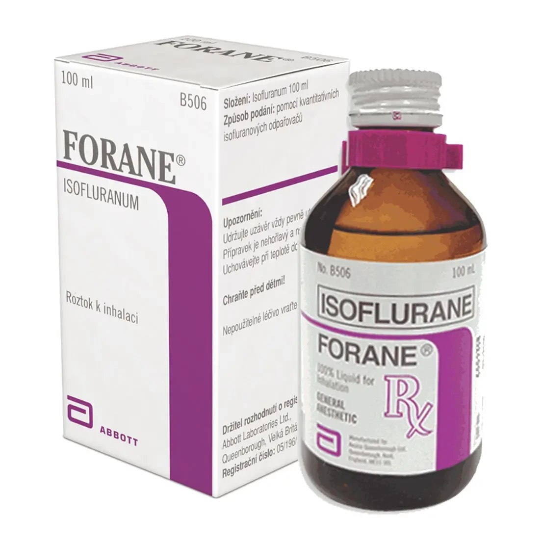 Pack Image: Forane 100% v Solution for Inhalation (100 ml bottle)