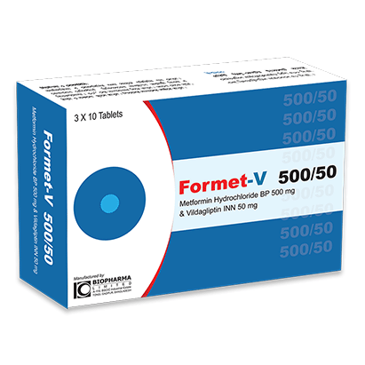 Pack Image: Formet V 50 mg Tablet (3 x 10)