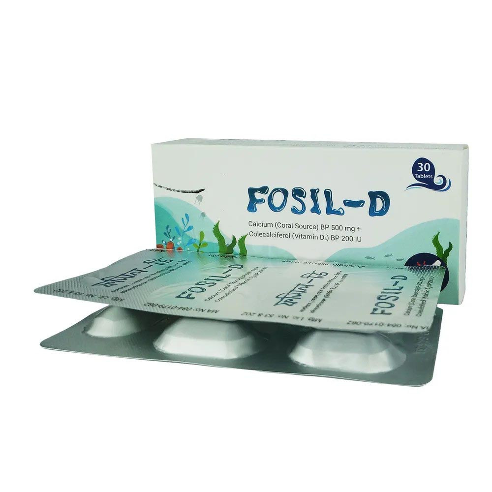 Pack Image: Fosil-D 500 mg Tablet (6 x 5)