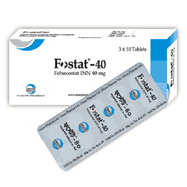 Pack Image: Fostat 40 mg Tablet (30's pack)