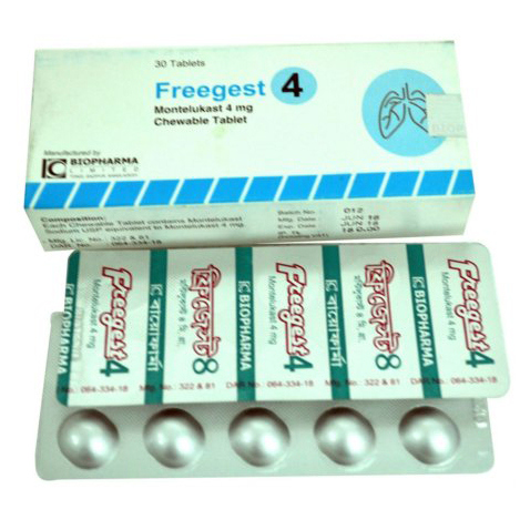 Pack Image: Freegest 4 mg Chewable Tablet (3 x 10)