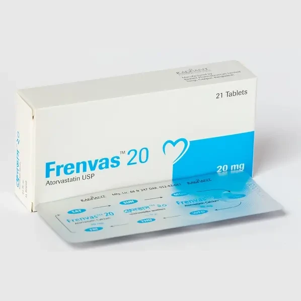Pack Image: Frenvas 20 mg Tablet (3 x 7)