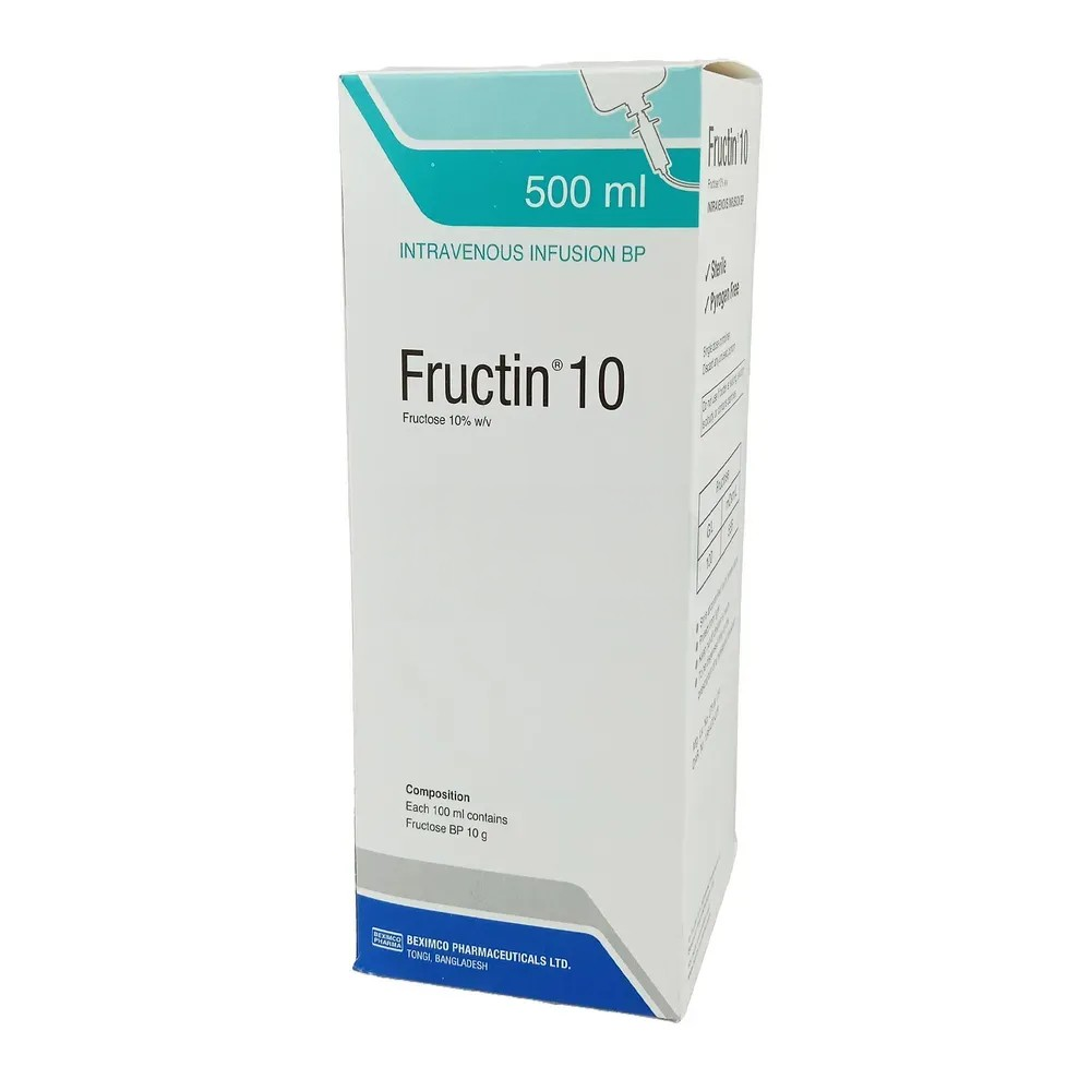 Pack Image: Fructin 10%w v Injection (500 ml bag)