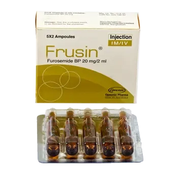 Pack Image: Frusin 20 mg Injection (2 ml ampoule)