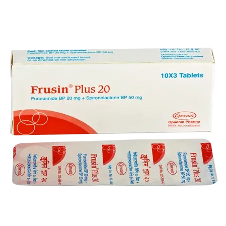 Pack Image: Frusin Plus 20 mg Tablet (3 x 10)