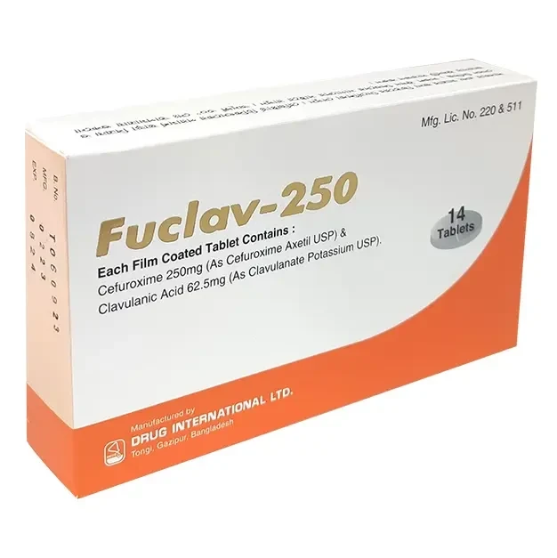 Pack Image: Fuclav 250 mg Tablet (2 x 7)