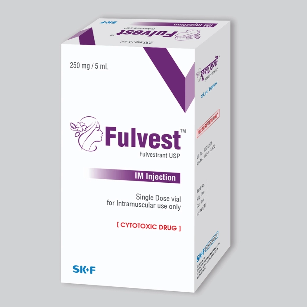 Pack Image: Fulvest 250 mg Injection (5 ml vial)