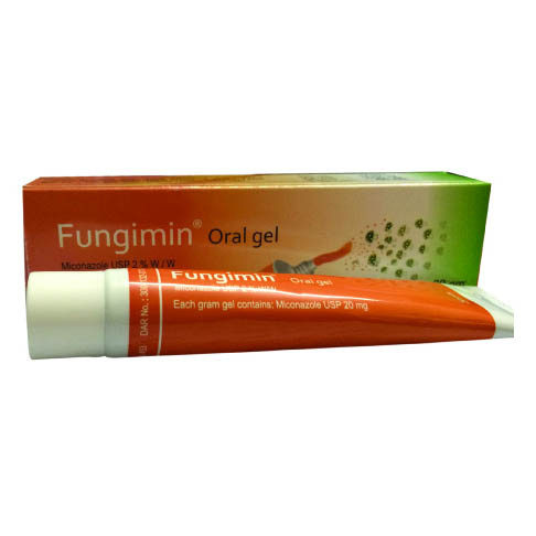 Pack Image: Fungimin 2% w Oral Gel (20 gm tube)