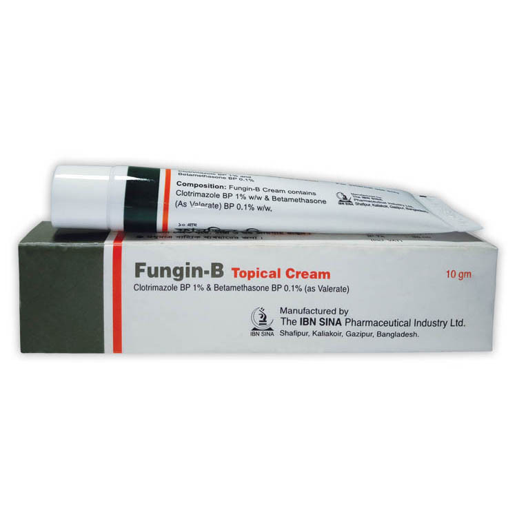 Pack Image: Fungin-B 0.05% 1% Cream (10 gm tube)