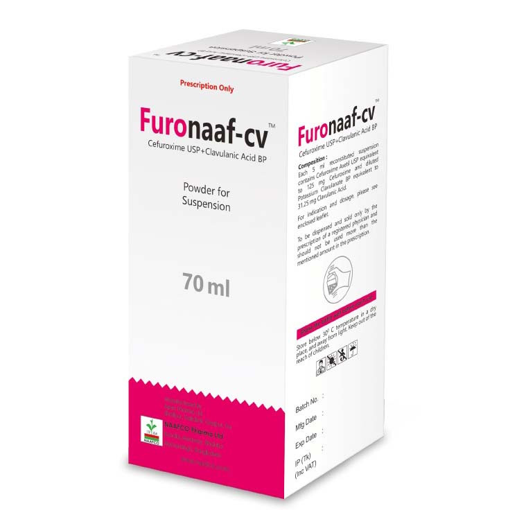 Pack Image: Furonaaf-CV (125 mg Suspension (70 ml bottle)